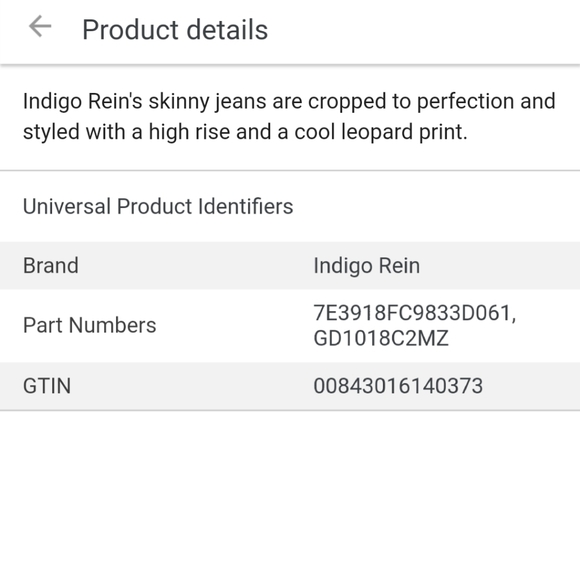 NWT Women's Indigo Rein Leopard Print Skinny Jeans - Picture 8 of 8